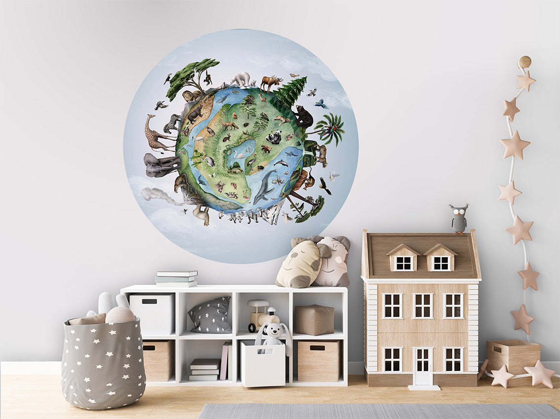 Animals Of Earth wall circle sticker by Artehub