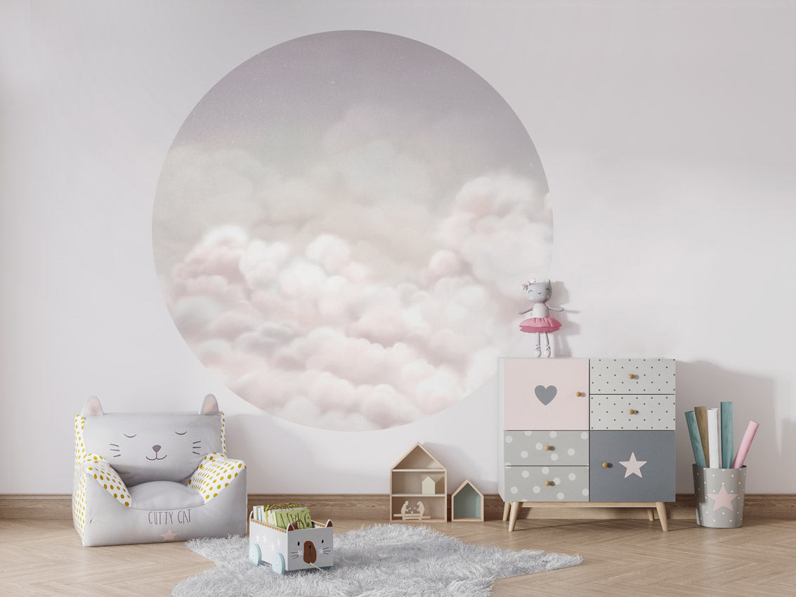 Calming Clouds - Pink - Circle