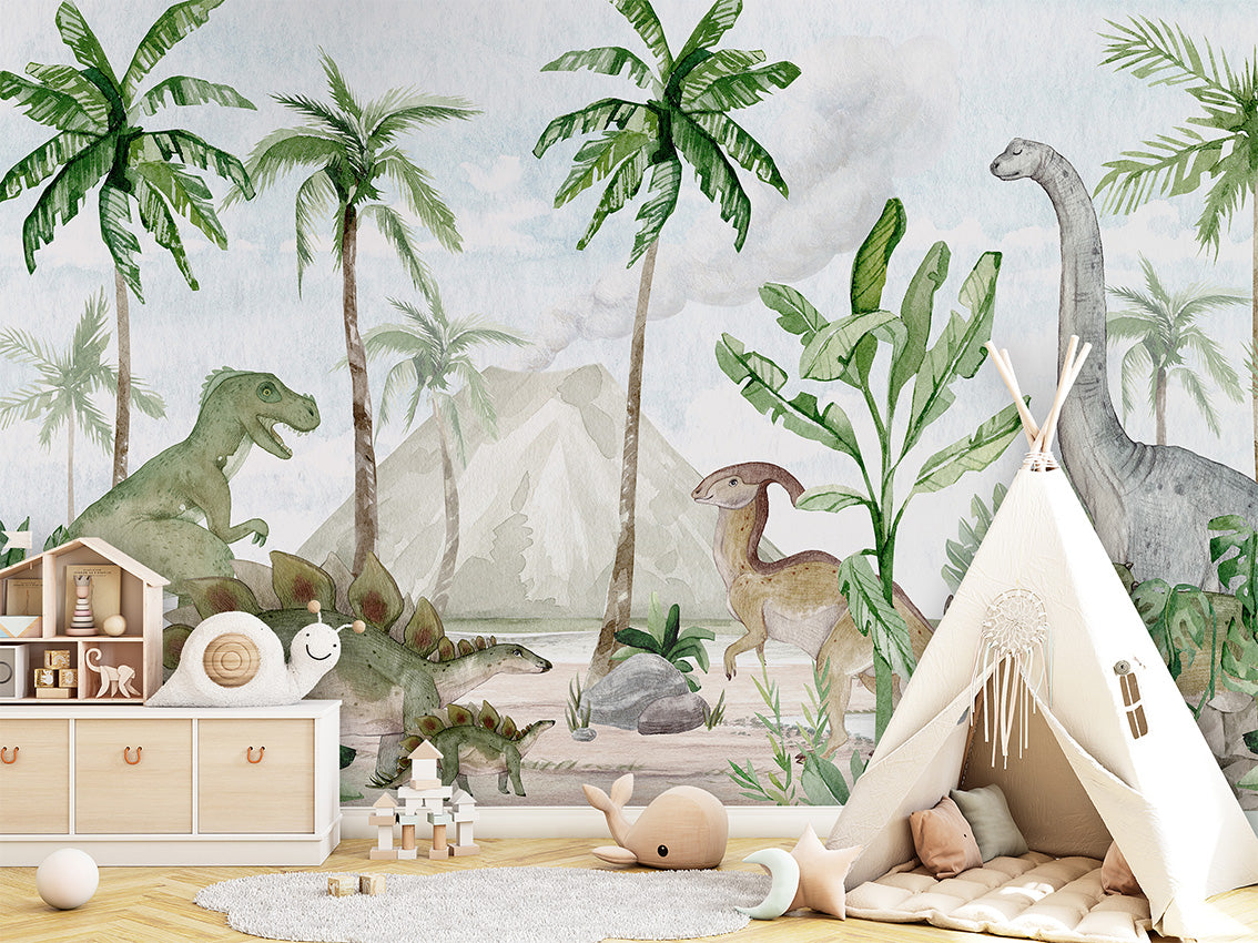 Dino_Joy kids room wallpaper interior — premium wallpaper by Artehub Egypt