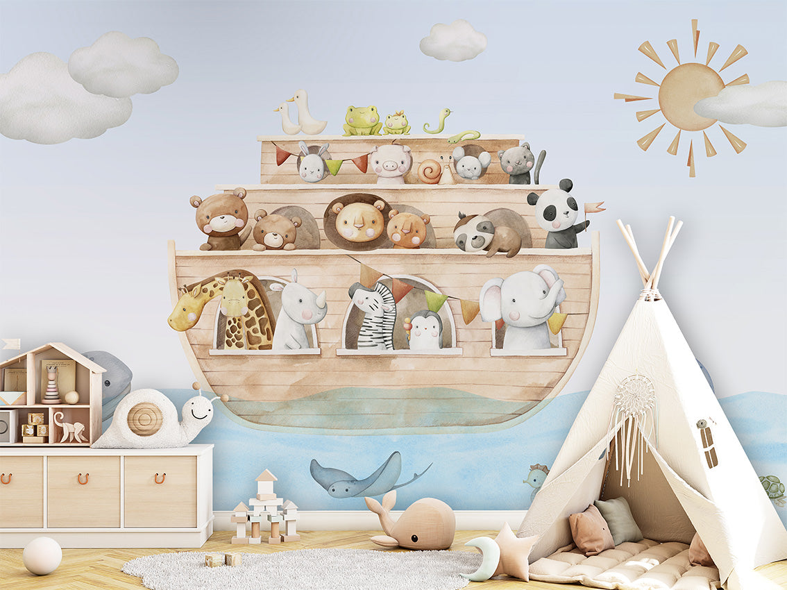 Noah_s_Journey kids room wallpaper interior — premium wallpaper by Artehub Egypt