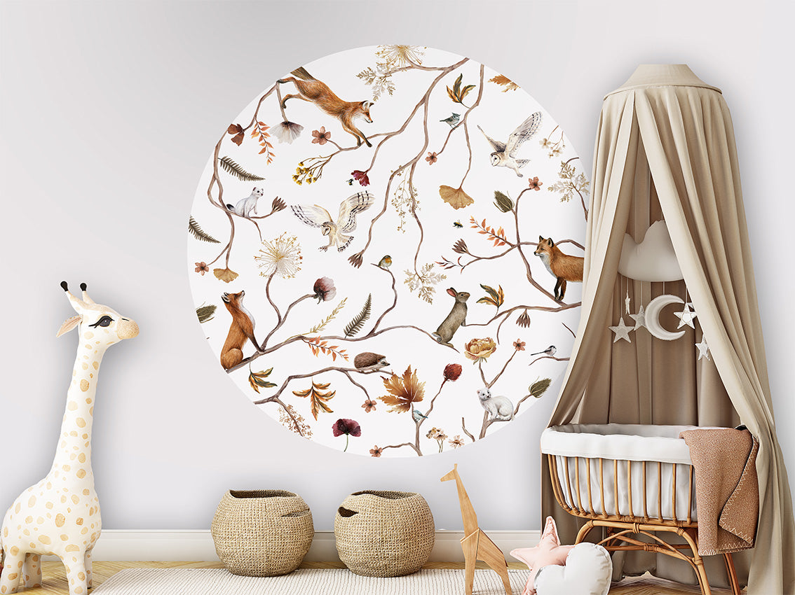Playful Forest wall circle sticker by Artehub