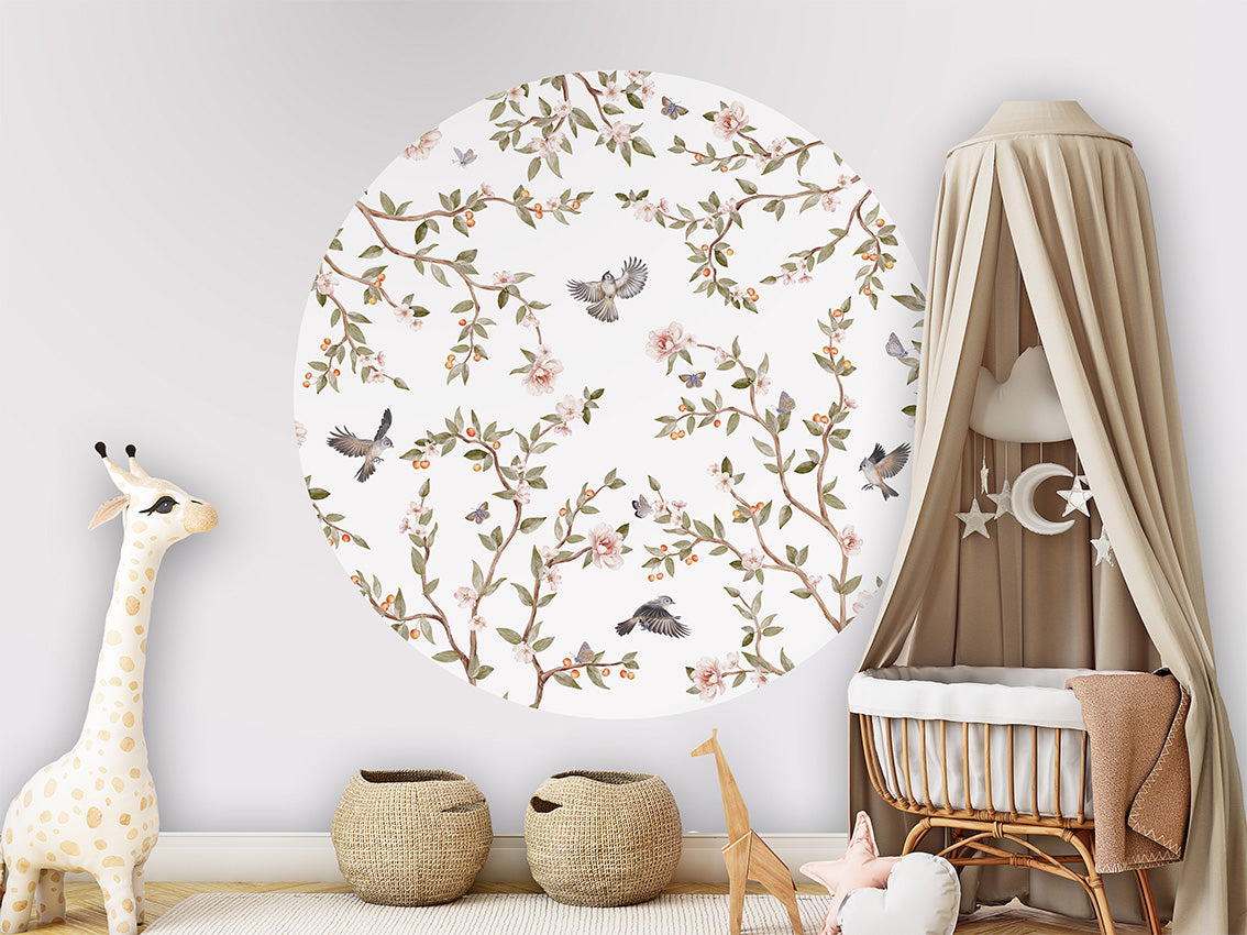 Summer Roses wall circle sticker by Artehub