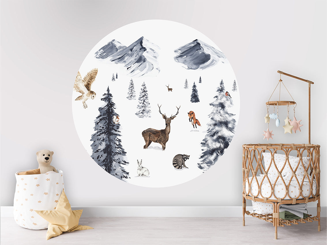 Winter Wonderland wall circle sticker by Artehub