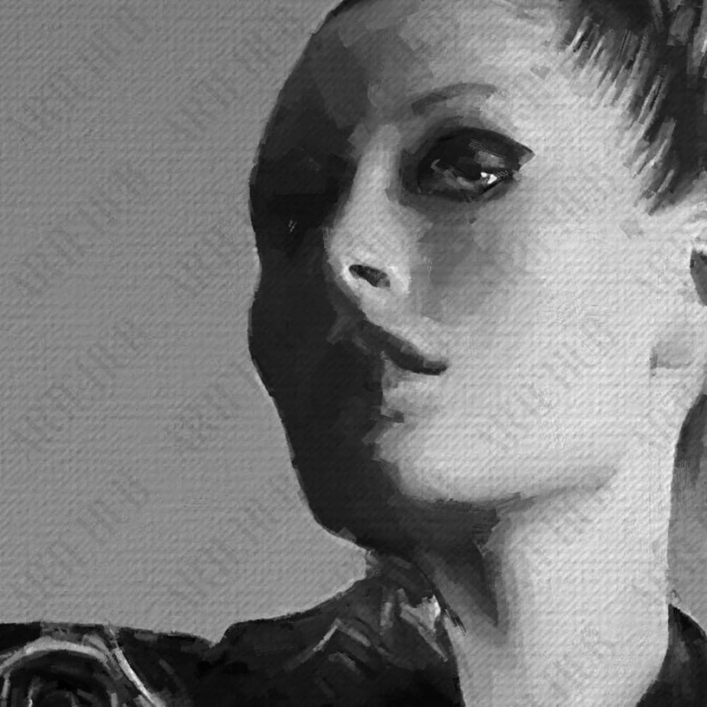 Elegant woman figure canvas