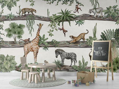 Amazing Animals luxury wallpaper in kids room interior — Artehub Egypt