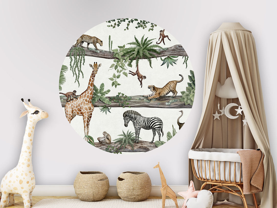 Amazing Animals wall circle sticker by Artehub