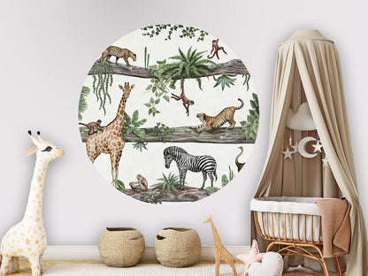 Amazing Animals wall circle sticker by Artehub