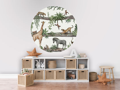Amazing Animals wall circle sticker by Artehub