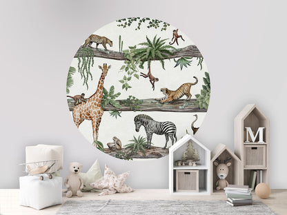 Amazing Animals wall circle sticker by Artehub