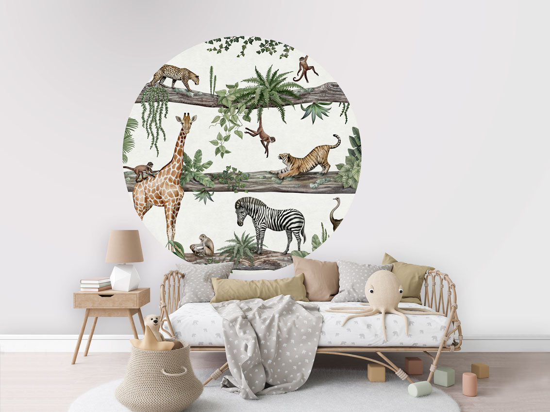 Amazing Animals wall circle sticker by Artehub