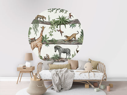 Amazing Animals wall circle sticker by Artehub