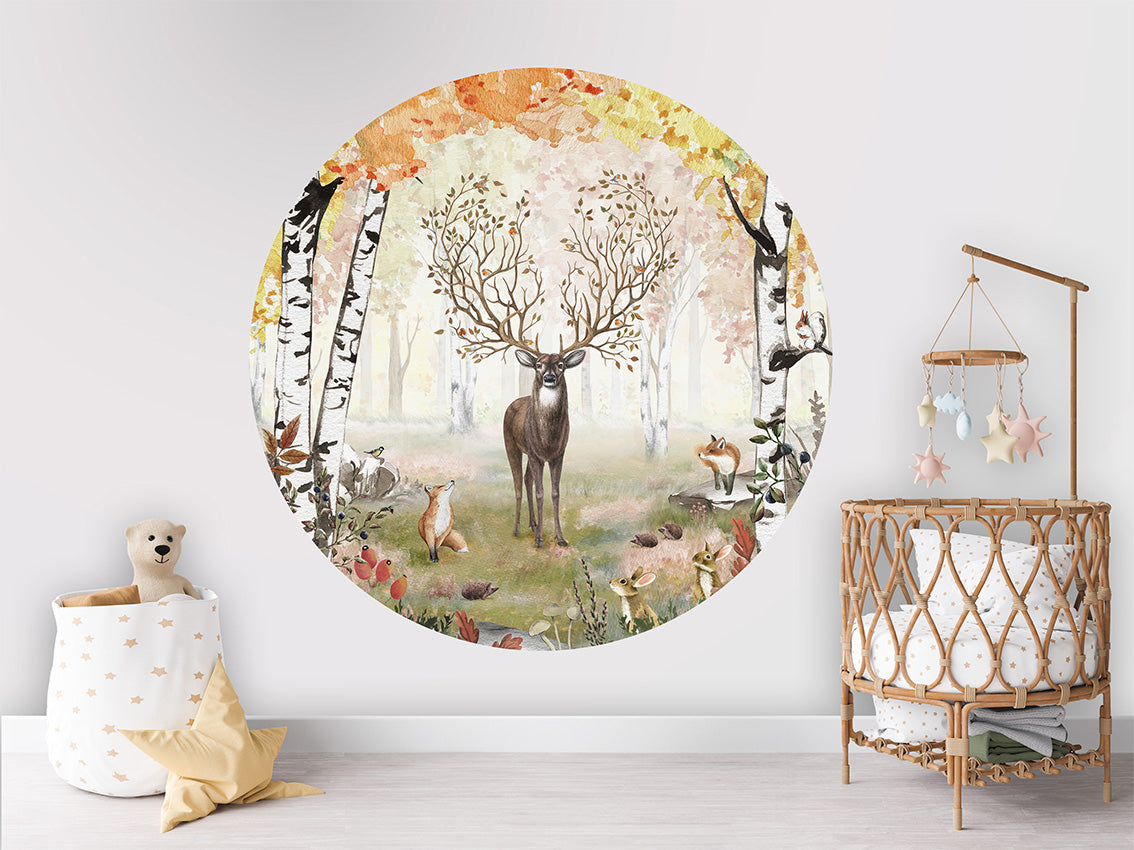 Amazing Antlers Autumn wall circle sticker by Artehub