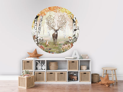 Amazing Antlers Autumn wall circle sticker by Artehub