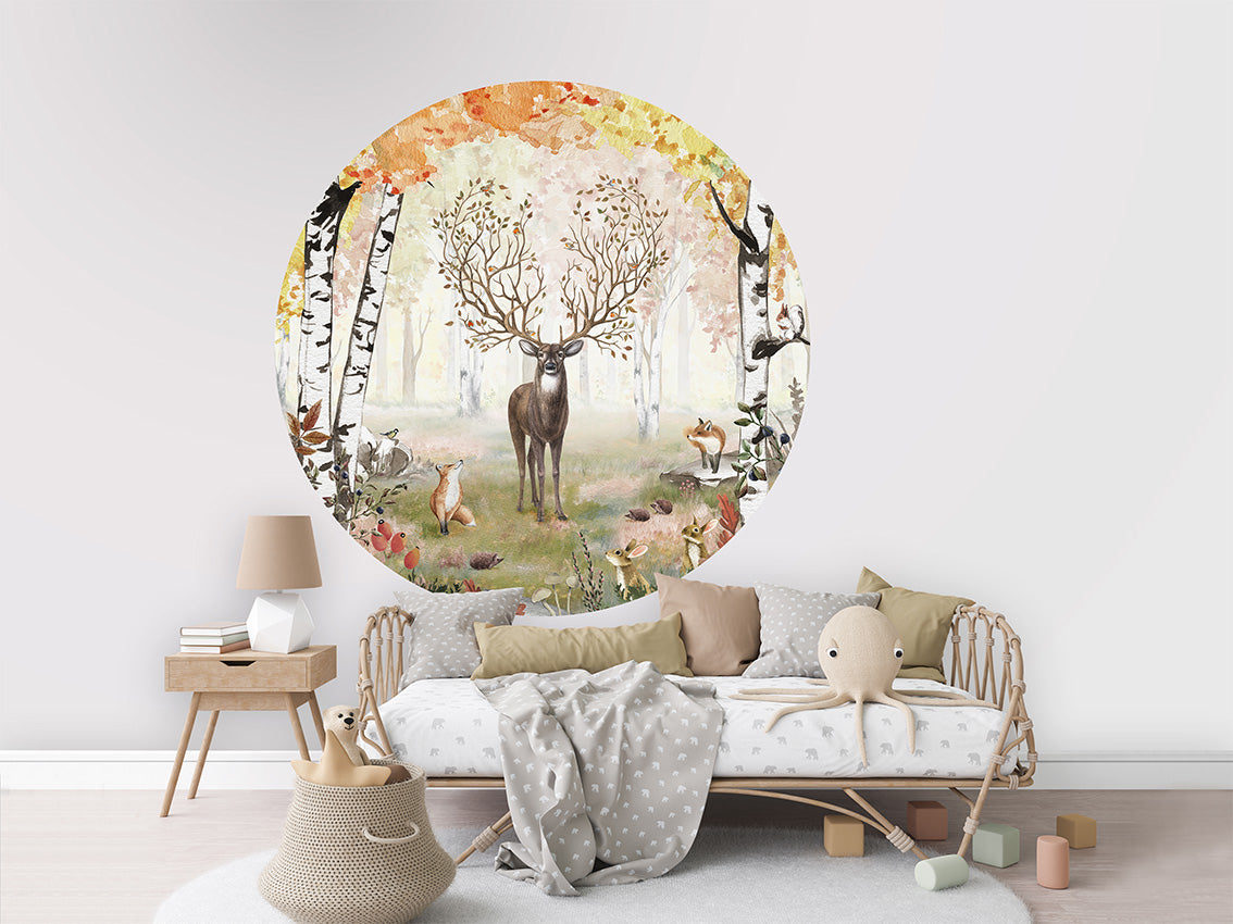 Amazing Antlers Autumn wall circle sticker by Artehub