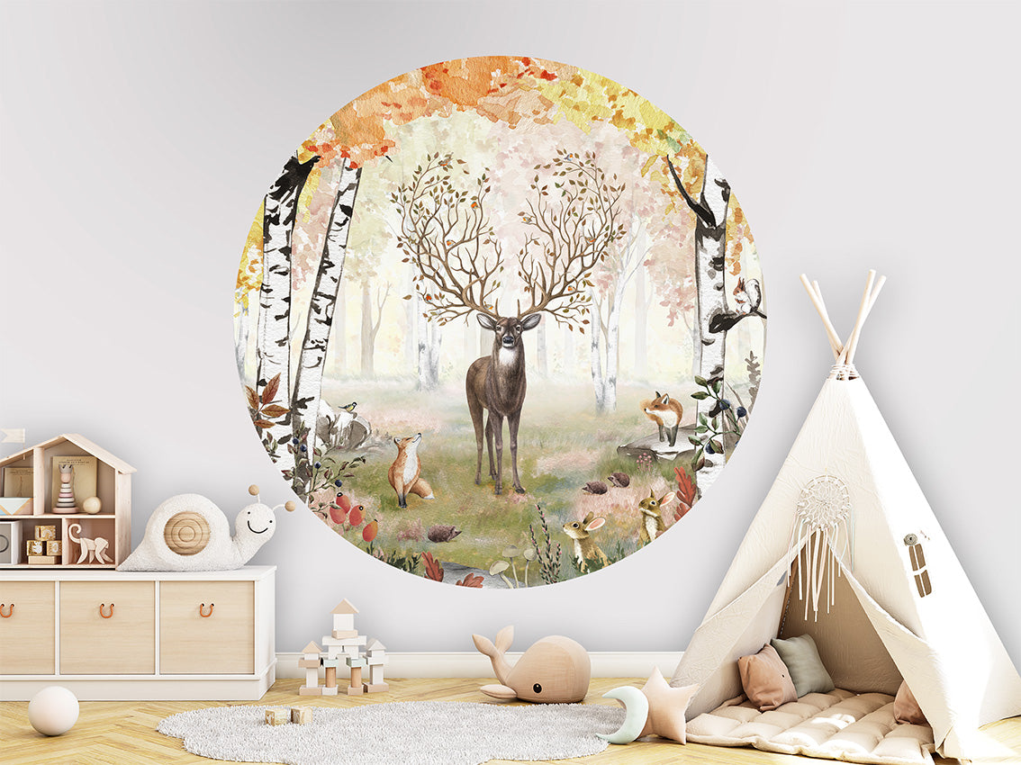 Amazing Antlers Autumn wall circle sticker by Artehub