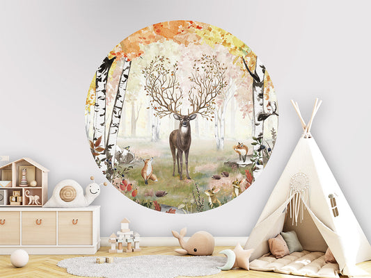 Amazing Antlers Autumn wall circle sticker by Artehub