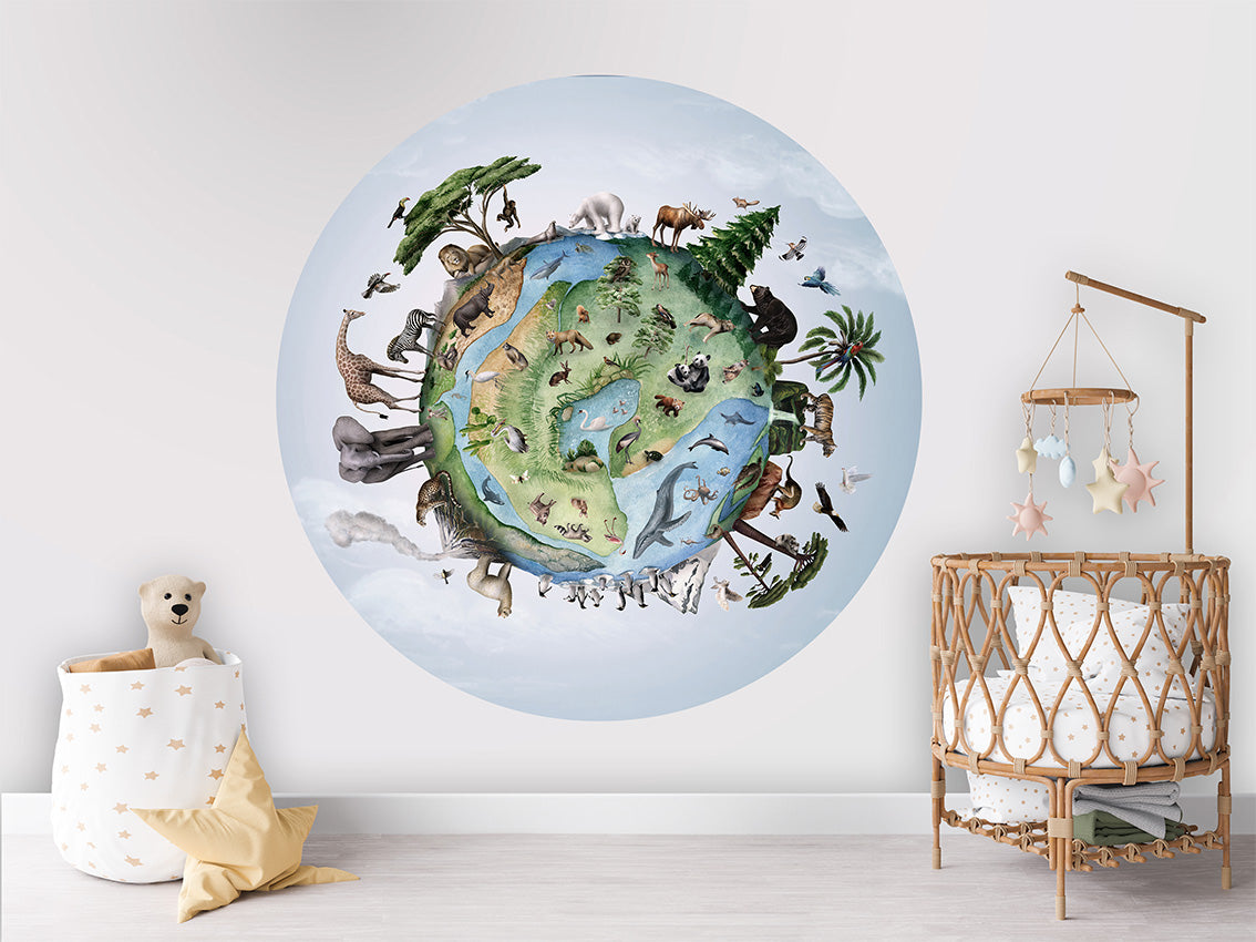 Animals Of Earth wall circle sticker by Artehub