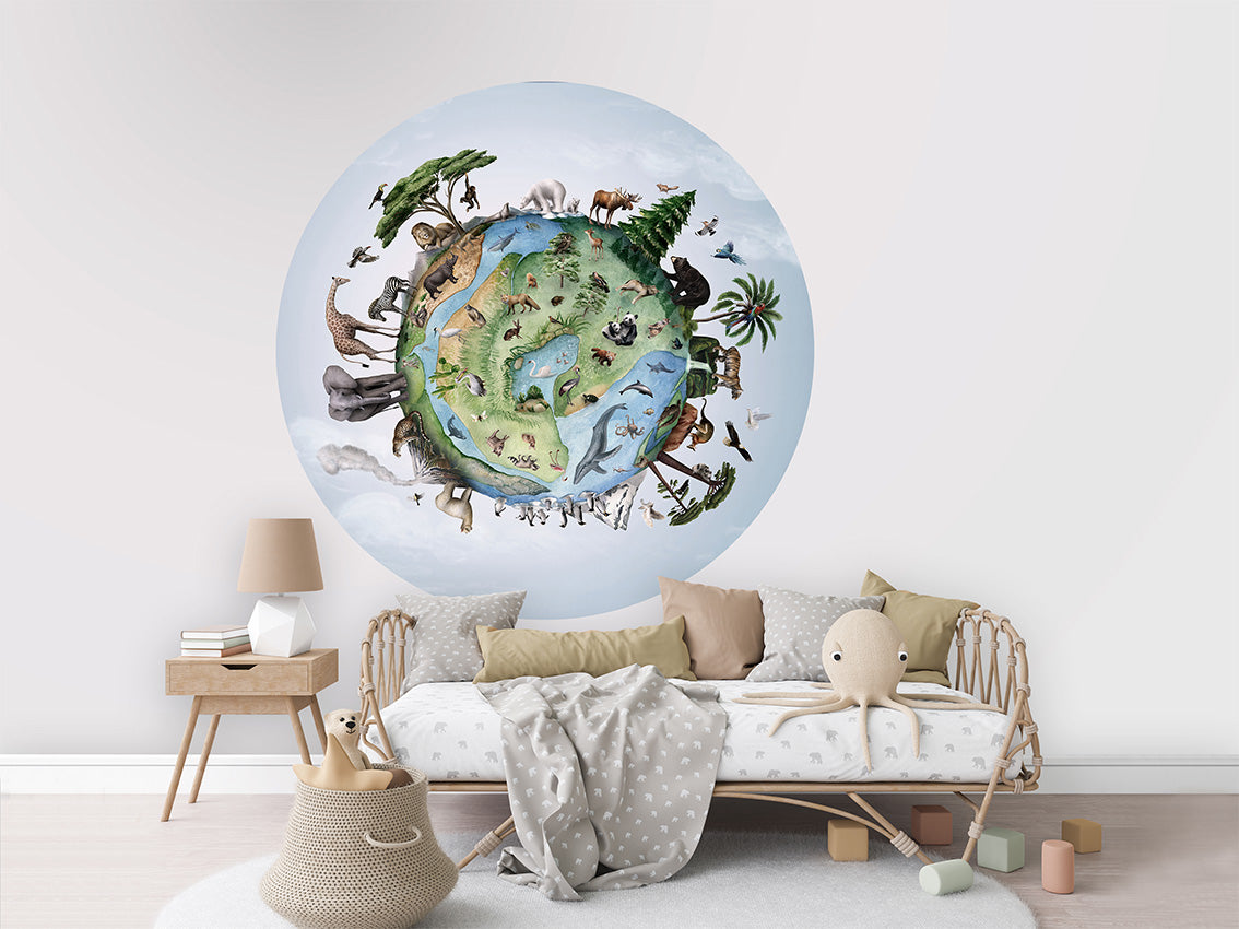 Animals Of Earth wall circle sticker by Artehub