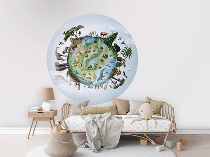 Animals Of Earth wall circle sticker by Artehub
