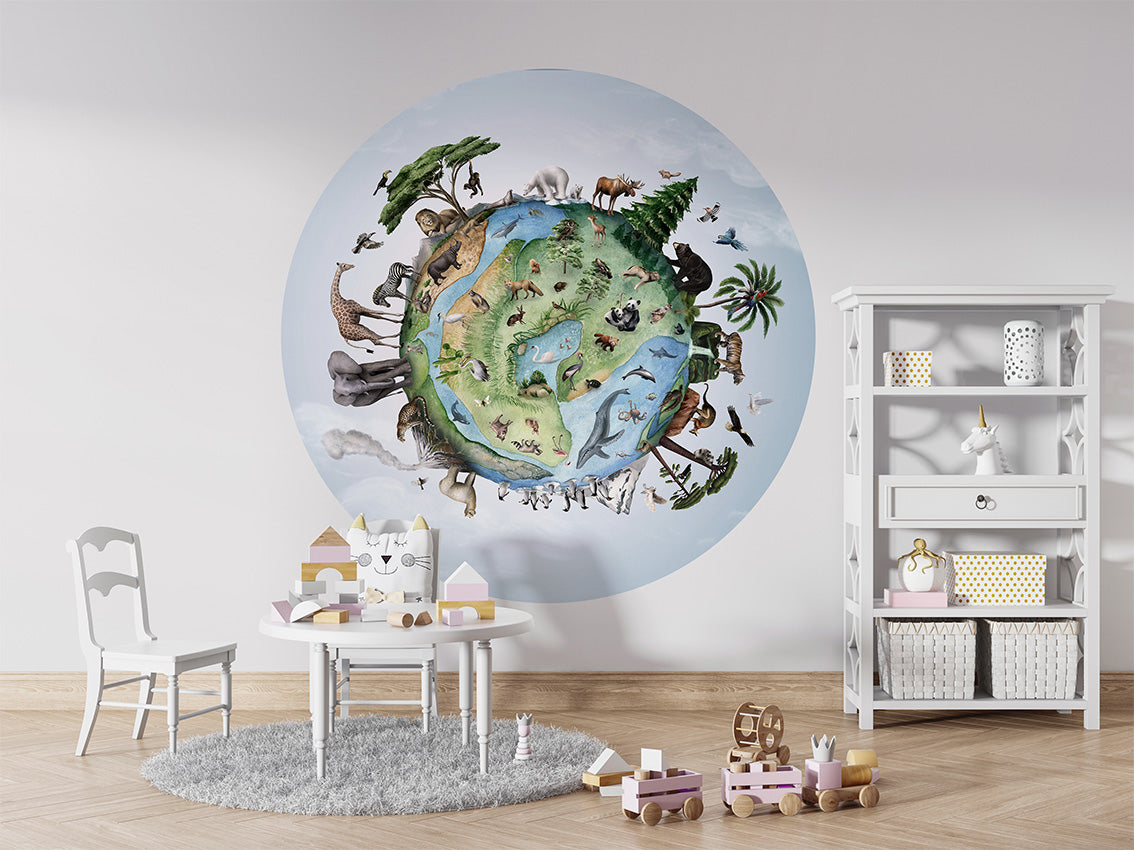 Animals Of Earth wall circle sticker by Artehub