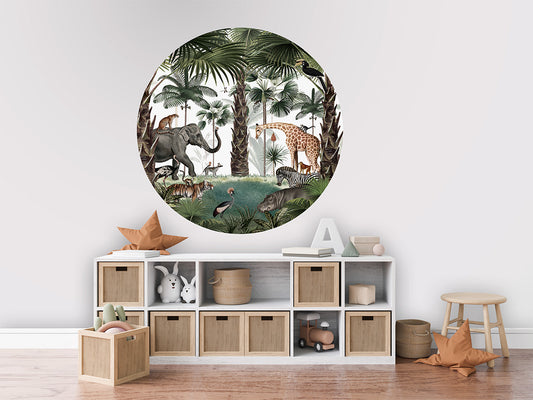 Animal Kingdom wall circle sticker by Artehub