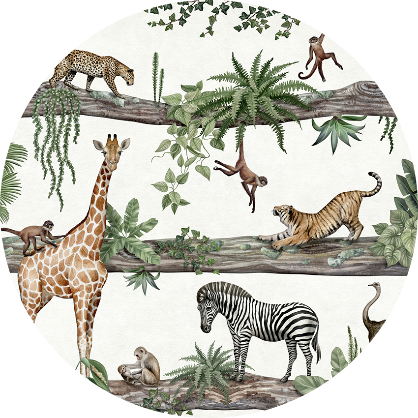 Amazing Animals wall circle sticker by Artehub