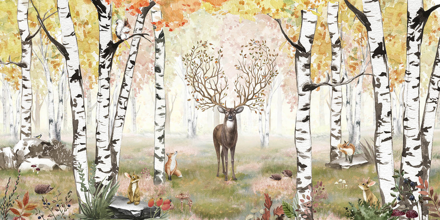 Amazing Antlers - Autumn European mural wallpaper design for kids room — Artehub Egypt