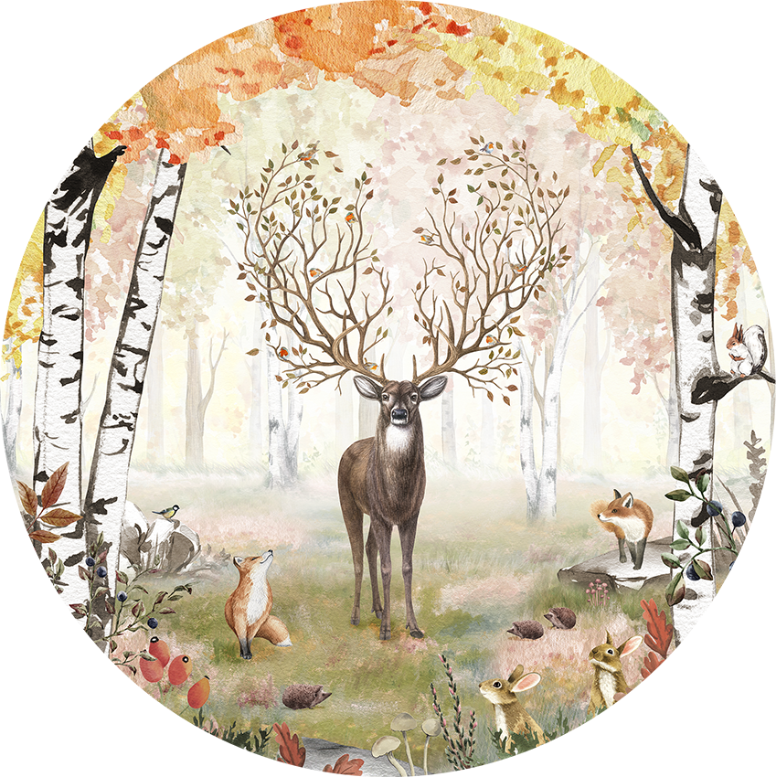 Amazing Antlers Autumn wall circle sticker by Artehub