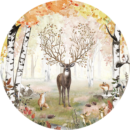 Amazing Antlers Autumn wall circle sticker by Artehub