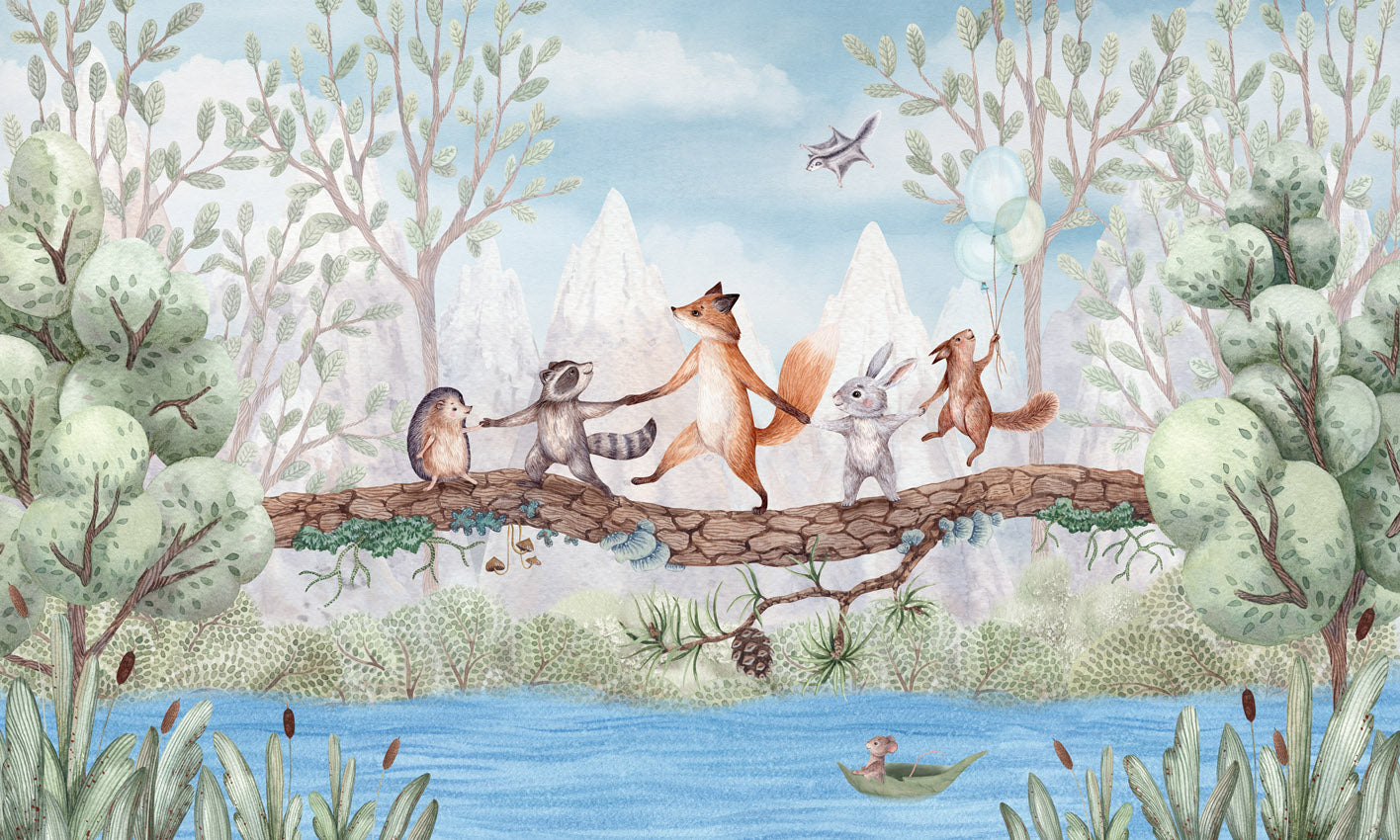 Animal Adventure mural wallpaper design — premium wallpaper by Artehub Egypt