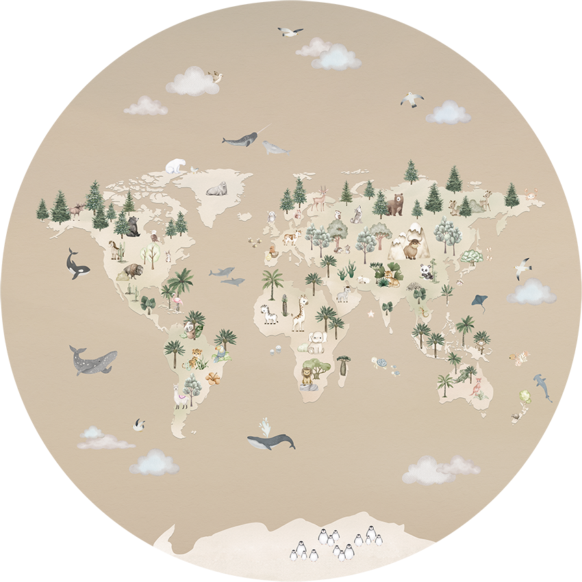 Animal Atlas - Brown - Circle