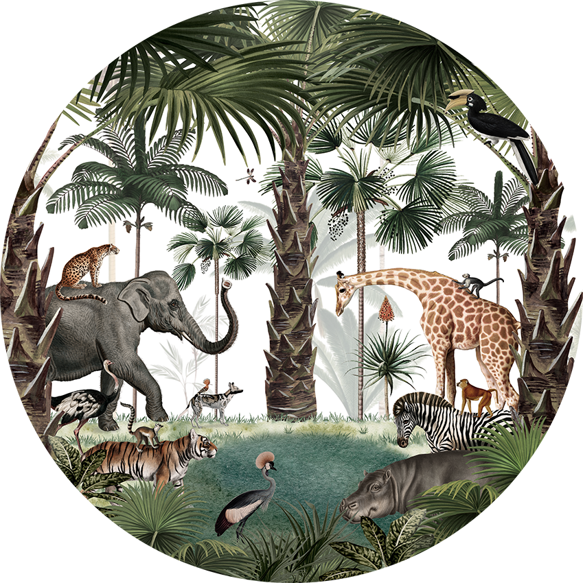 Animal Kingdom wall circle sticker by Artehub