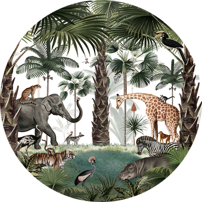 Animal Kingdom wall circle sticker by Artehub