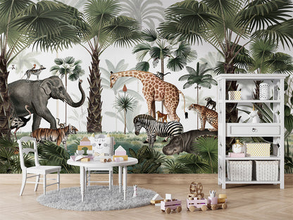 Animal Kingdom luxury wallpaper in kids room interior — Artehub Egypt