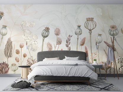 Autumn Flowers luxury wallpaper interior room:bedroom — Artehub Egypt