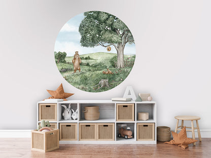 Bears And Bees wall circle sticker by Artehub