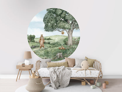 Bears And Bees wall circle sticker by Artehub
