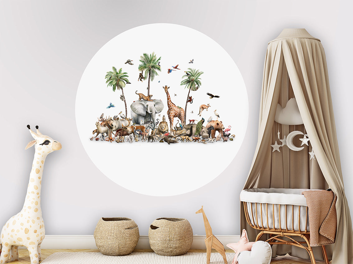 Beautiful Biodiversity wall circle sticker by Artehub