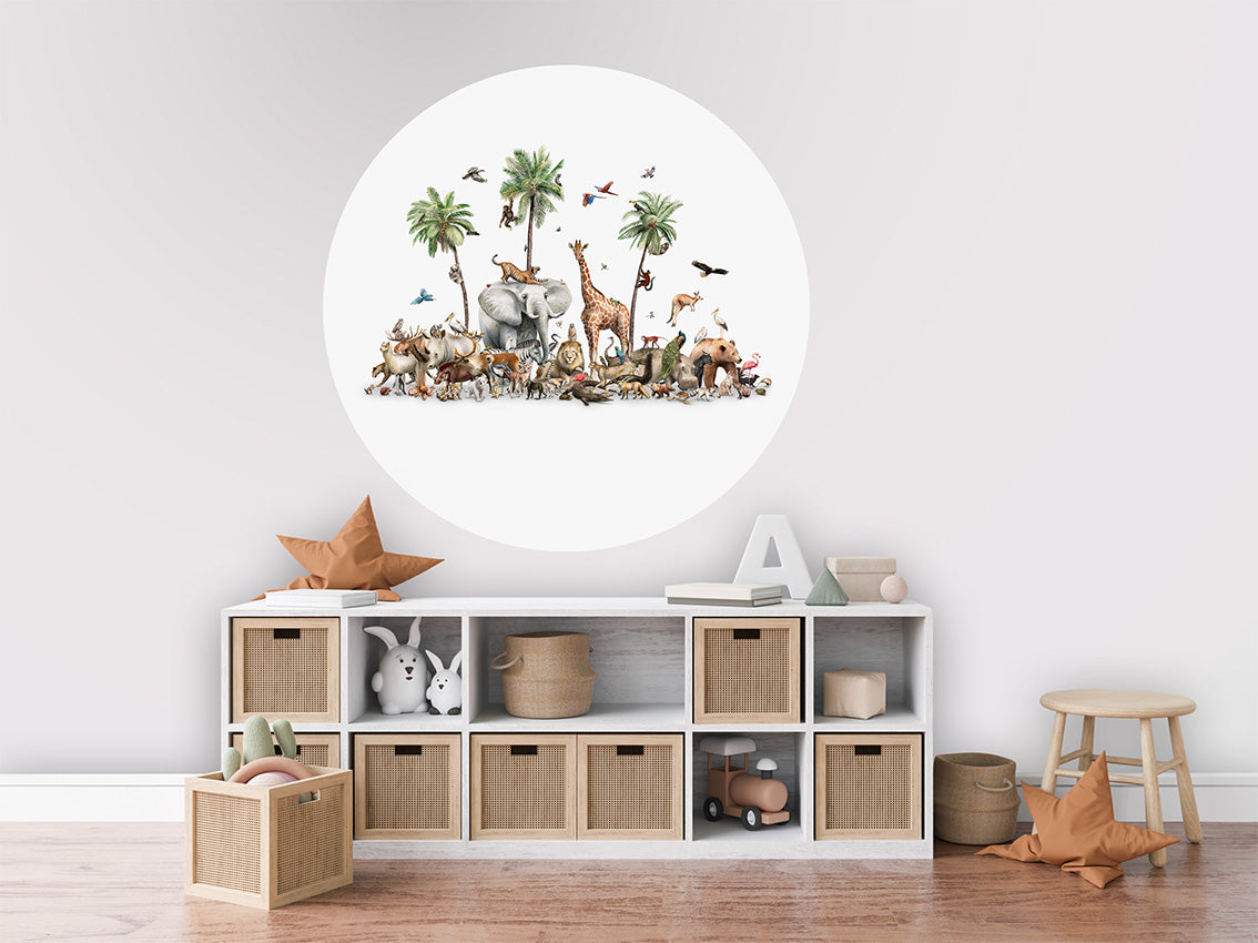 Beautiful Biodiversity wall circle sticker by Artehub