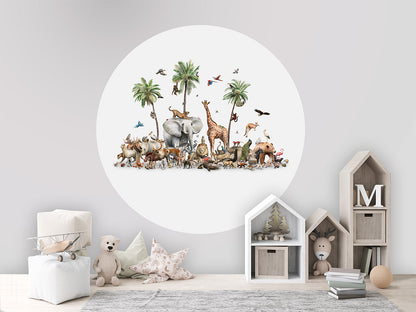 Beautiful Biodiversity wall circle sticker by Artehub