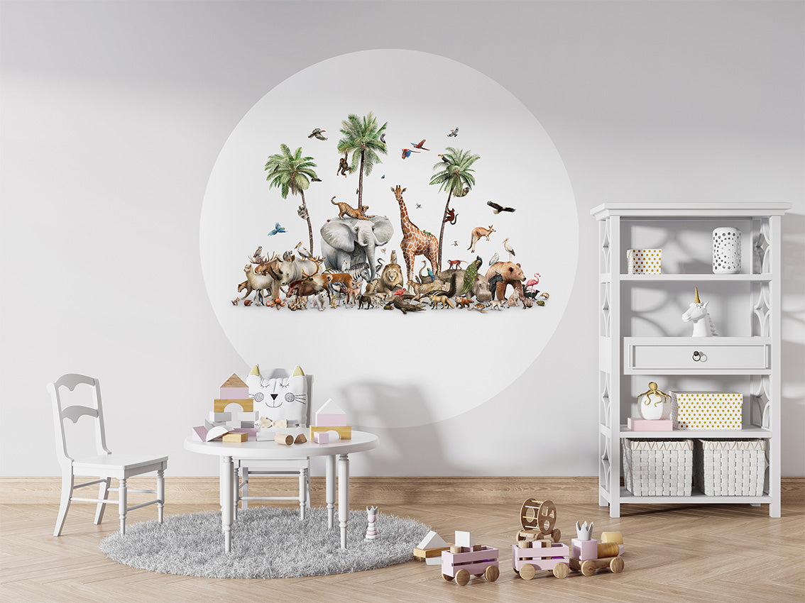 Beautiful Biodiversity wall circle sticker by Artehub