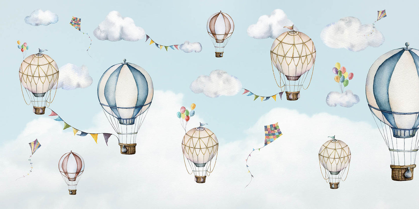 Balloon_Bonanza mural wallpaper design — premium kids room wallpaper by Artehub Egypt