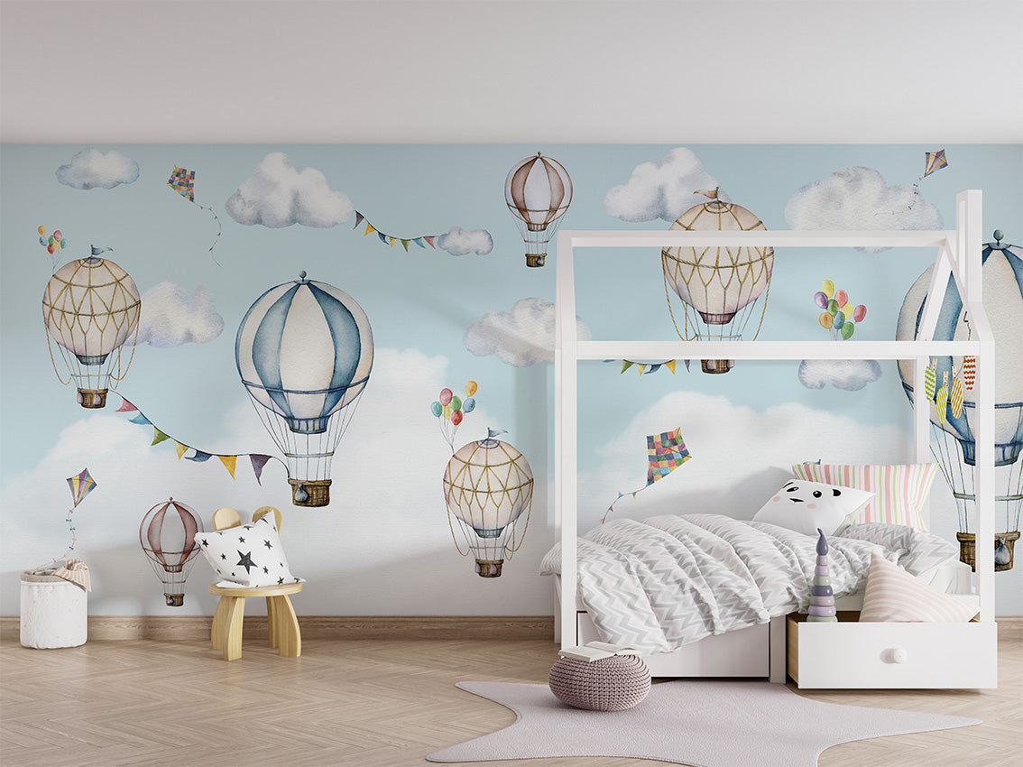 Balloon_Bonanza kids room wallpaper interior — premium wallpaper by Artehub Egypt