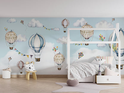 Balloon_Bonanza kids room wallpaper interior — premium wallpaper by Artehub Egypt