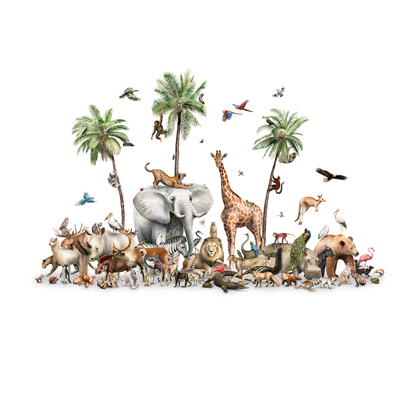 Beautiful Biodiversity wall circle sticker by Artehub