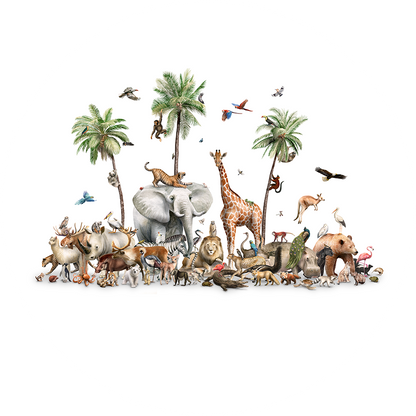 Beautiful Biodiversity wall circle sticker by Artehub