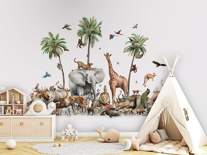 Beautiful Biodiversity luxury wallpaper in kids room interior — Artehub Egypt