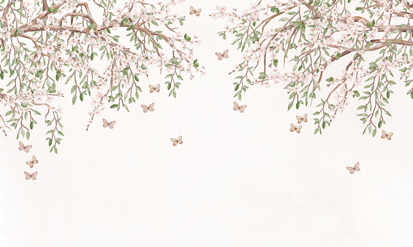 Blooming Blossom European mural wallpaper design for kids room — Artehub Egypt