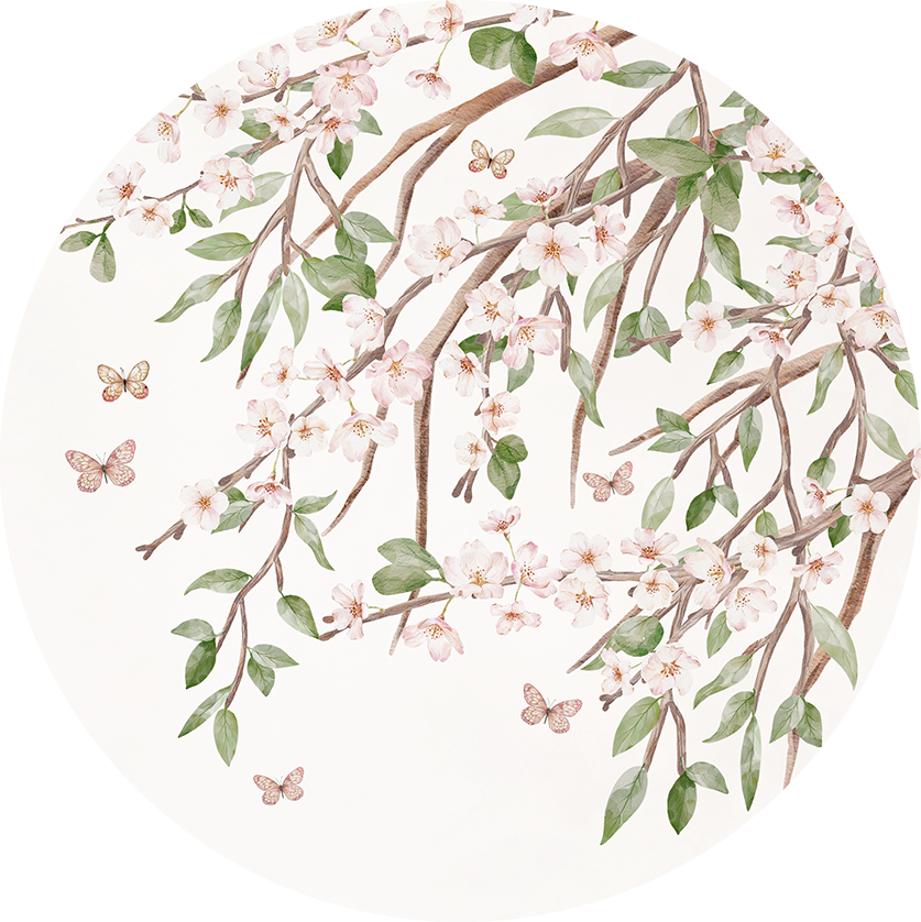Blooming Blossom wall circle sticker by Artehub