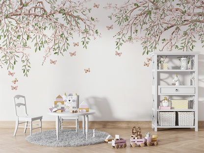 Blooming Blossom luxury wallpaper in kids room interior — Artehub Egypt